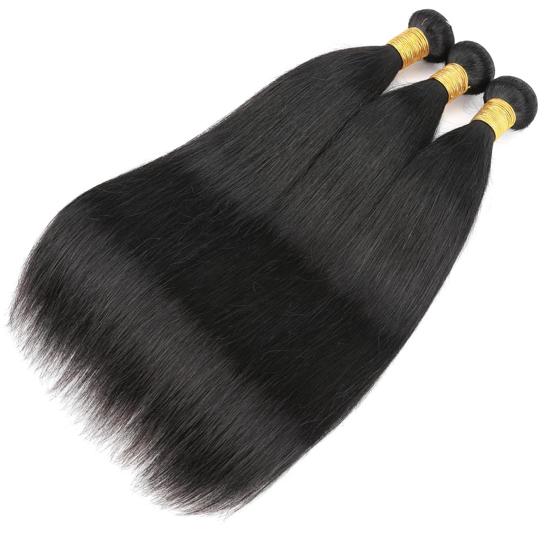 22: Misoun Hair Brazilian Straight Hair One Bundle 22Inch Virgin Straight Human Hair Bundle Natural Black Color Hair Weave Extension