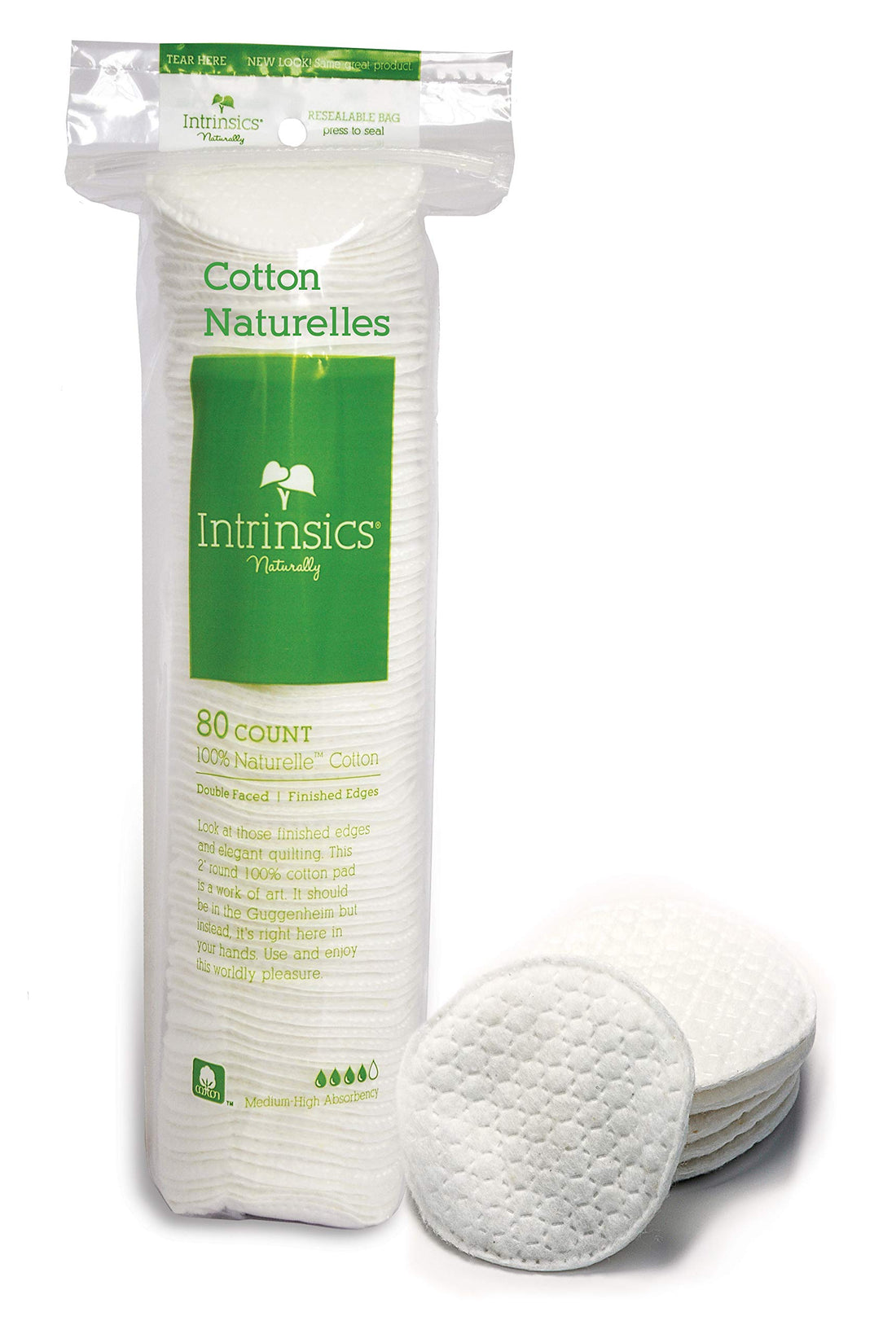 INTRINSICS Cotton Lint-Free Naturelles Pads (80-ct)