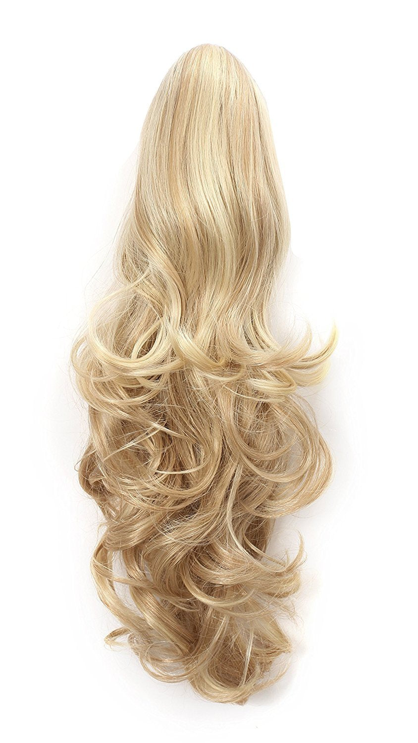 OneDor® 20 Curly Synthetic Clip In Claw Drawstring Ponytail Hair Extension Synthetic Hairpiece 190g with a jaw/claw clip (24H613)