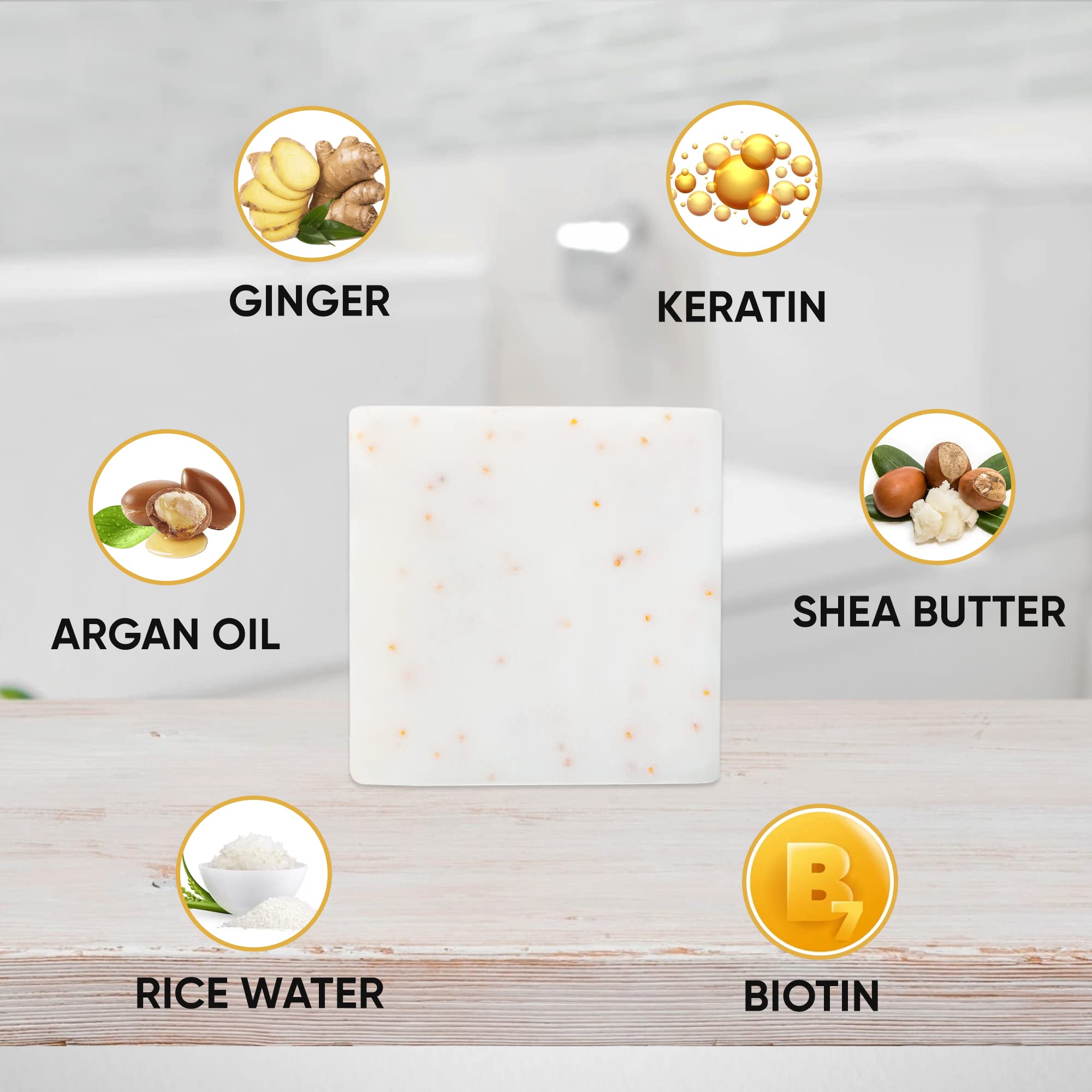 VALITIC Curly Hair Shampoo Bar - Sustainable Solid Shampoo for Hair Strengthening, Made with Rice Water, Vitamin C, Argan and Keratin - Define Natural Waves - Paraben Free, Sulfate Free, Vegan