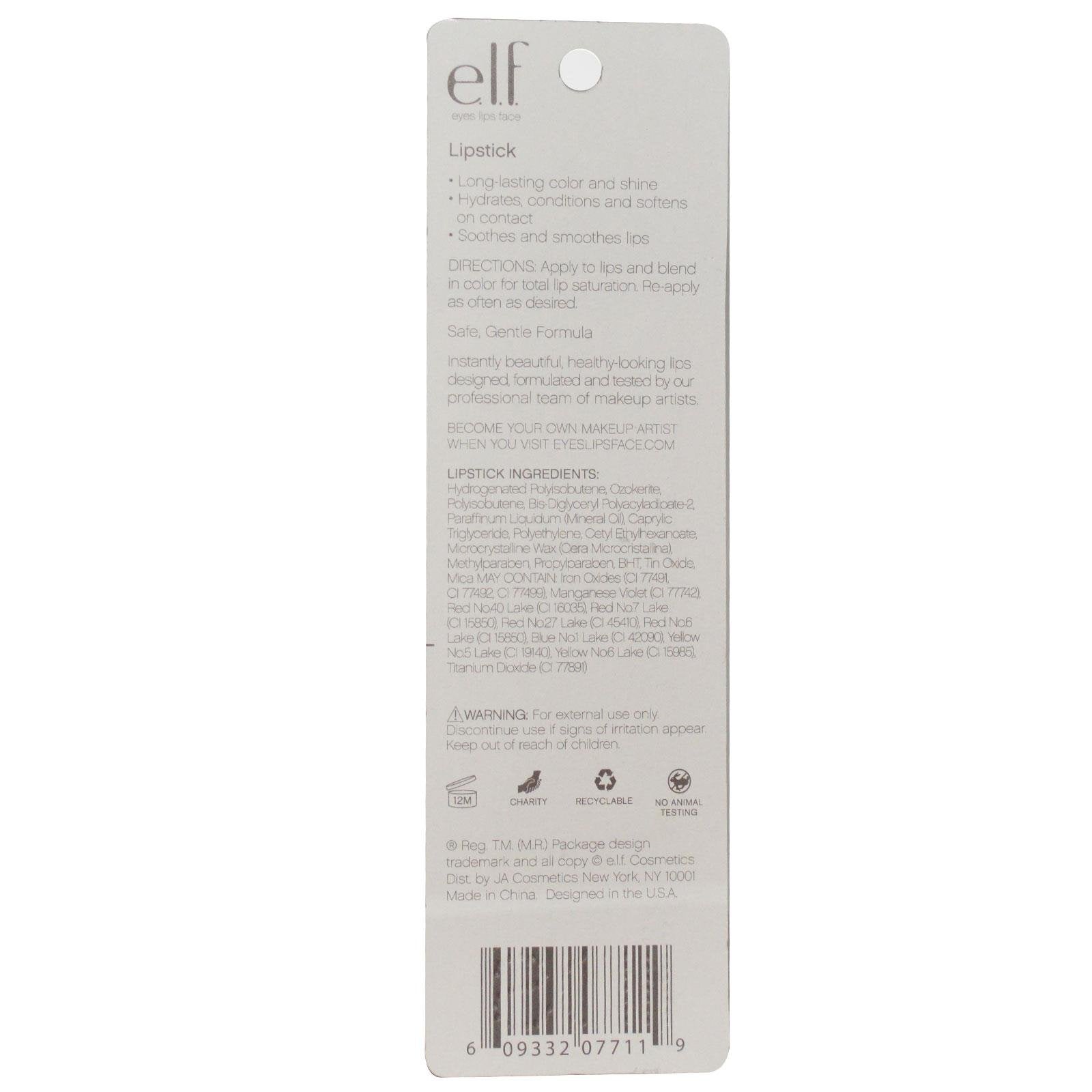 e.l.f. Lipstick, Sociable, 0.12 Ounce by e.l.f. Cosmetics