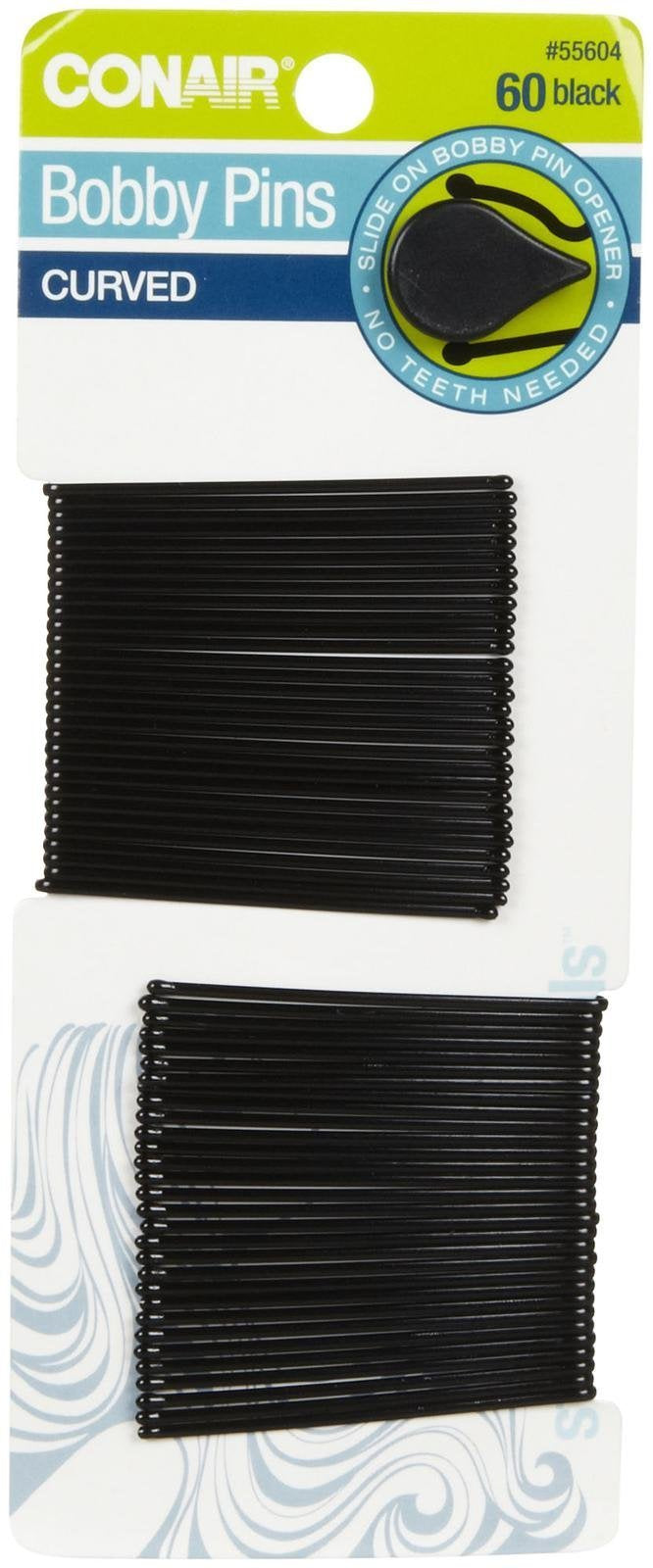 Conair Bobby Pins Curved Black - 60 CT by Conair