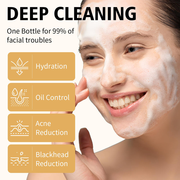 BYOTOUTY Snail Mucin Cleanser, Advanced Snail Mucin Gel Cleansers, Gentle Face Wash for Women and Men,Snails Facial Repairing Cleanser for Deep Cleaning, Ph-Balanced, Moisturizing,5.07 Fl Oz / 150 ML