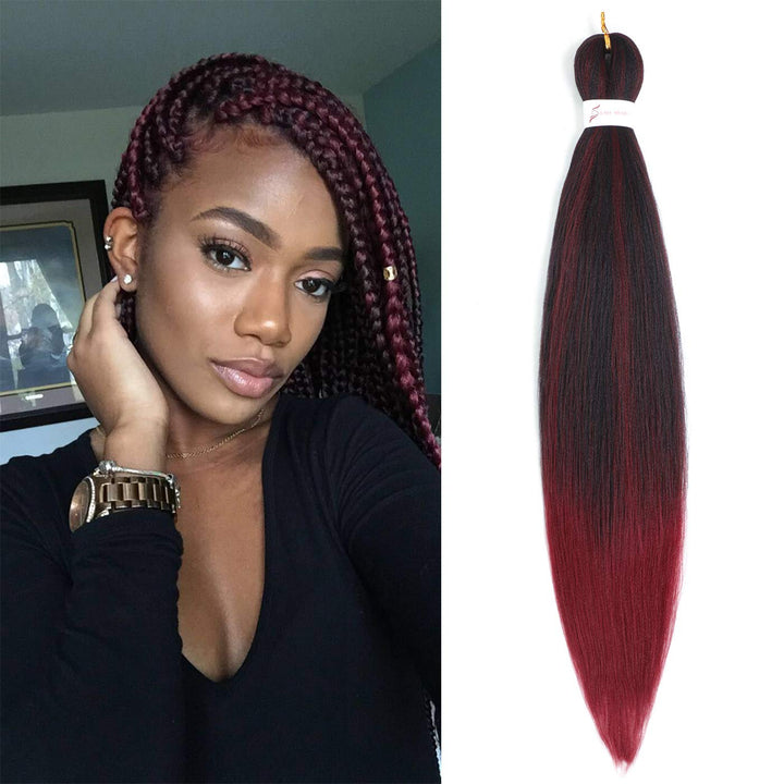 Callia Pre Stretched Braiding Hair 26 Inch 8 Packs Professional Prestretched Synthetic Braiding Hair Itch Free Yaki Synthetic Hair Extension for Crochet Twist (26Inch, 1B/900)