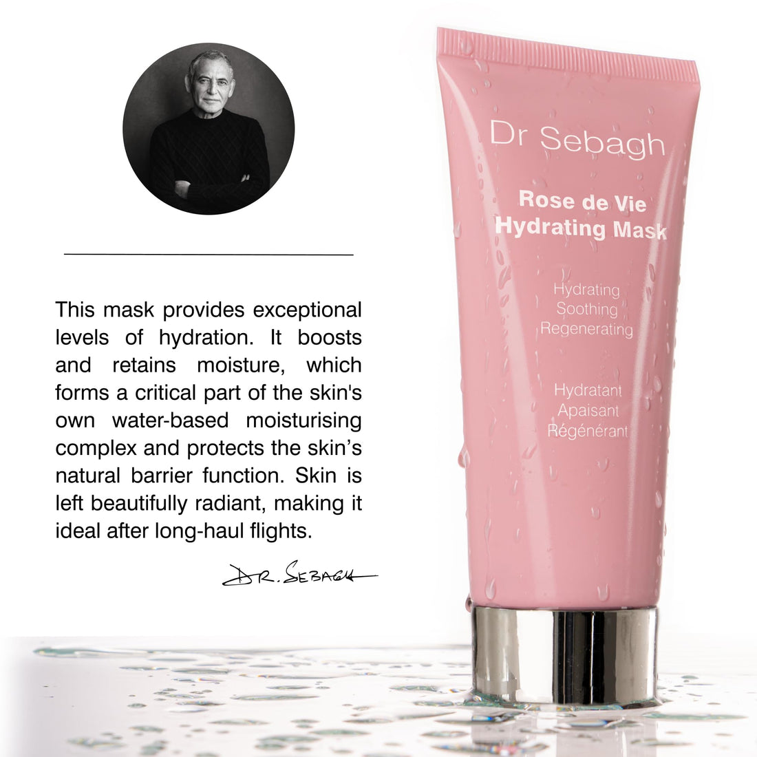 Dr Sebagh - Rose de Vie Hydrating Face Mask [BEAUTIFULLY RADIANT SKIN] - Hydrating Mask for Face - Jet Lag Mask for Glowing Skin - Overnight Moisturizer Face Mask - Glow Sleep Mask (3.38 fl. Oz.)