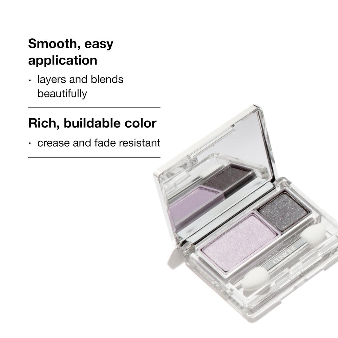 Clinique All About Shadow Duo Eye Shadow Makeup | Safe For Sensitive Eyes, Like Mink, 0.05 Ounce