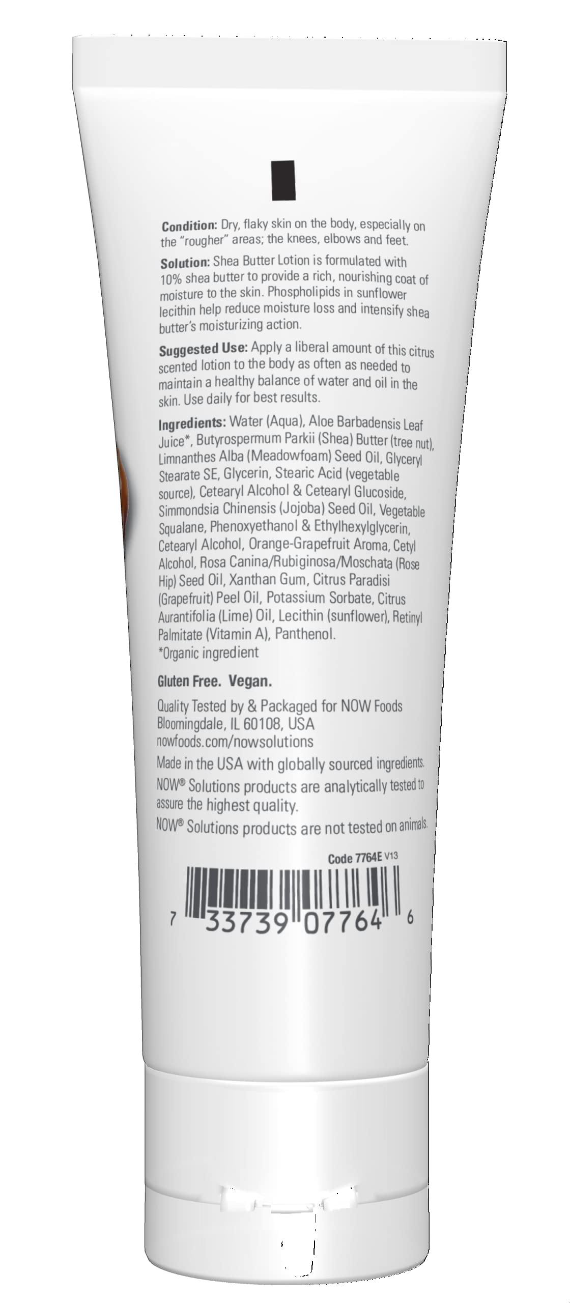 NOW Shea Butter Lotion,4-Ounce