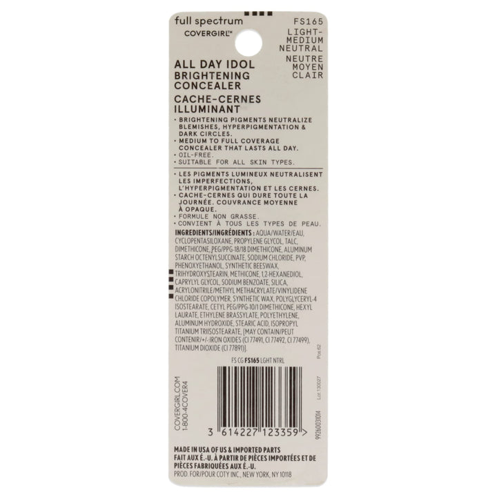 Covergirl All Day Idol, Brightening Concealer, Light-medium Neutral, 0.12 Ounce