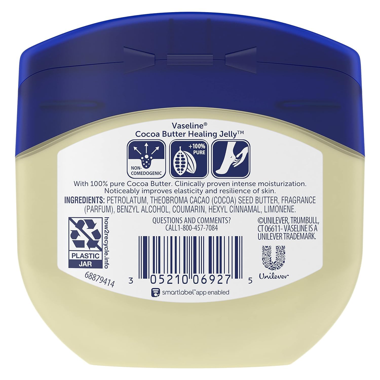 Vaseline Rich Conditioning Petroleum Jelly, Cocoa Butter 7.5 oz (Pack of 10)