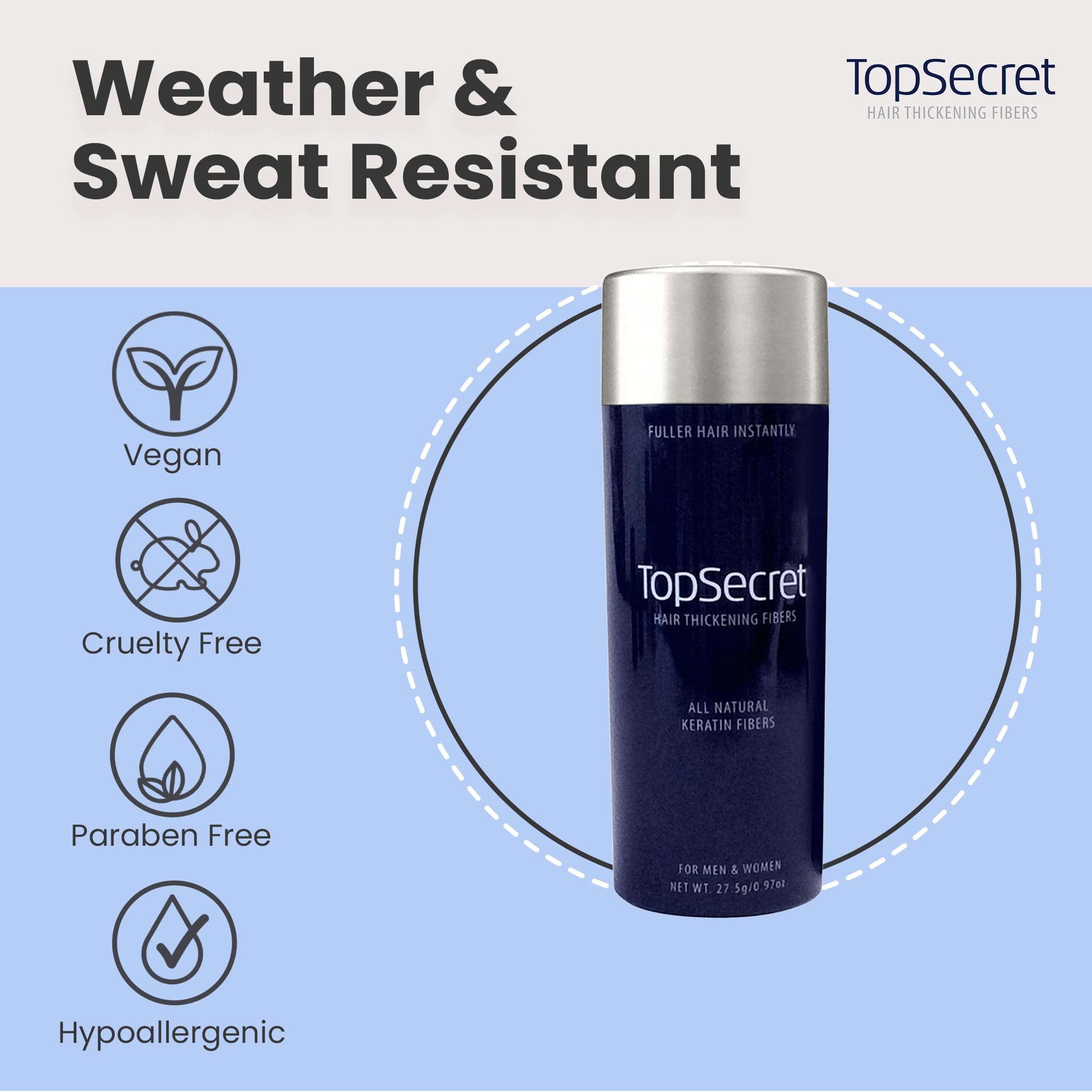 Top Secret Hair Thickening Fibers -Regular Size Refill (.42 OZ.) Black