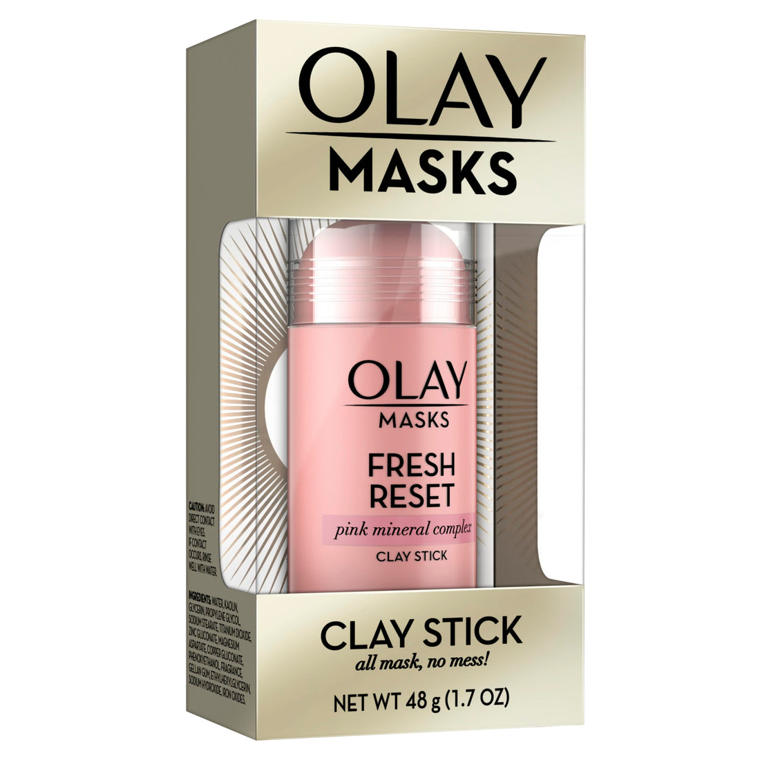 Olay Fresh Reset Pink Mineral Complex Clay Face Mask Stick, 1.7 oz