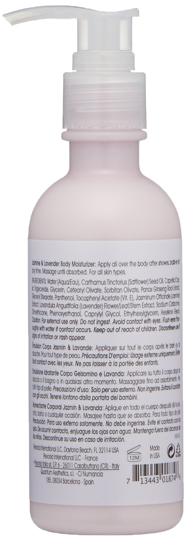 PEVONIA Bodyrenew Body Moisturizer, Jasmine/Lavender, 6 oz.