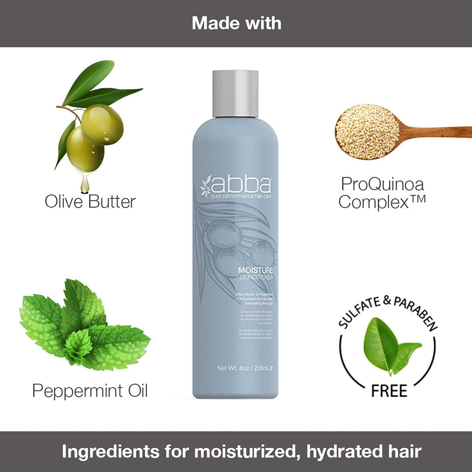 Abba Pure Moisture Shampoo 33.8 Ounce