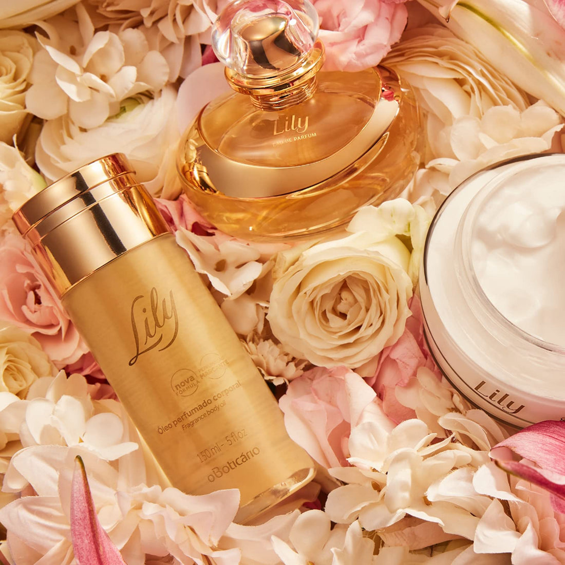 Lily Perfumed Body Oil by O Boticario | Lightweight & Fast-Absorbing Moisturizing Body Oil for Women | Dermatologist Tested (5 fl. oz.)