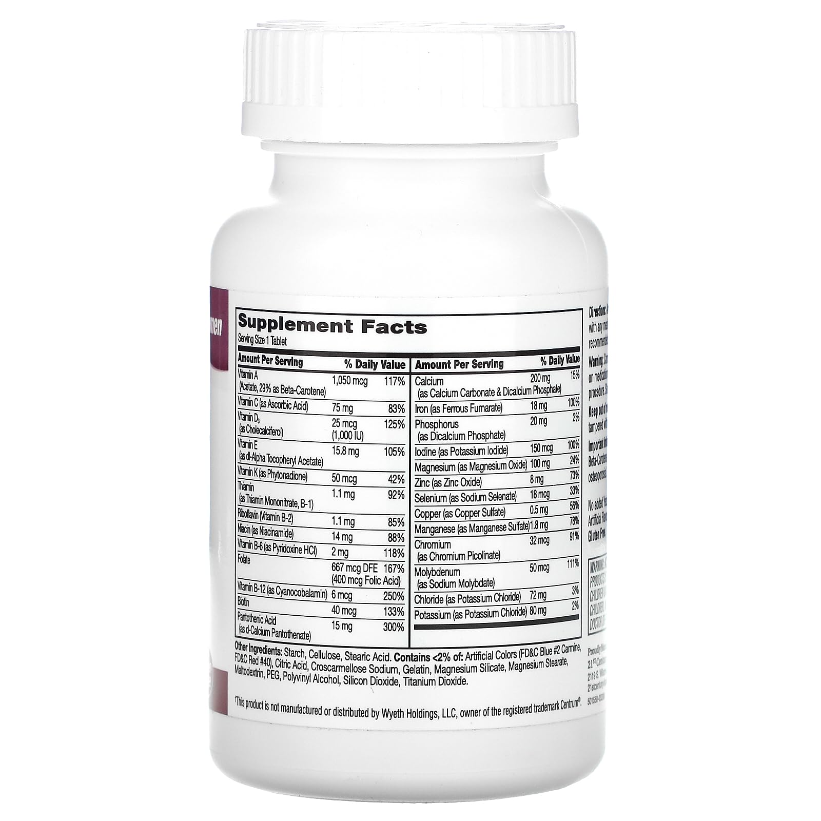 21st Century Sentry Women Multivitamin Tablets, 120 Count