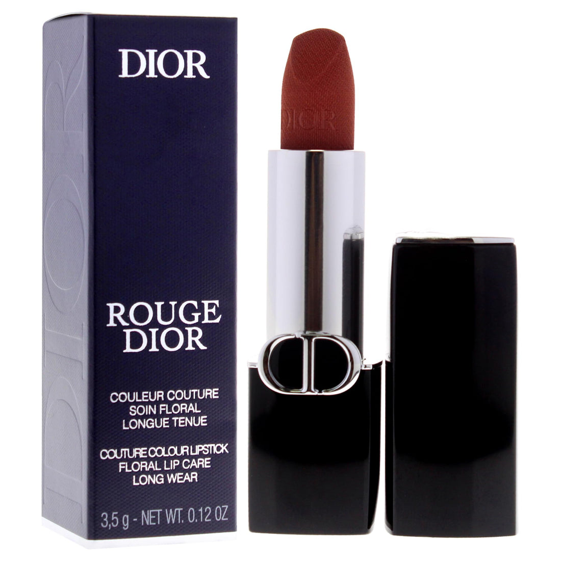 Dior Rouge Velvet Lipstick - 100 Nude Look by Christian for Women - 0.12 oz Lipstick (Refillable)