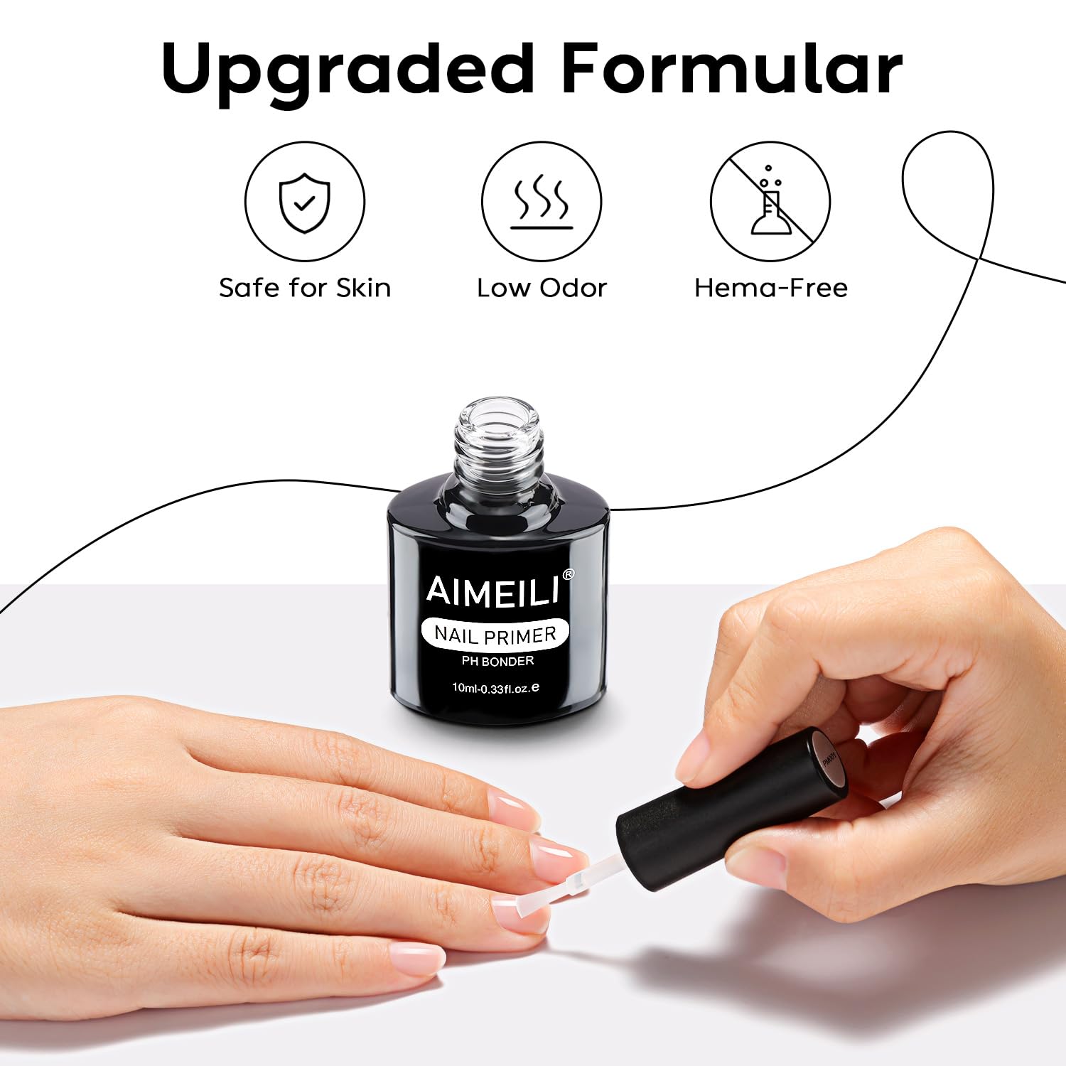 AIMEILI Nail Prep Bond Primer, UV LED Gel Foundation for Acrylic Powder and Builder Gel