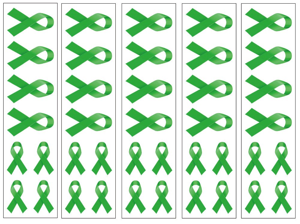 40 Green Ribbon Temporary Tattoos: Mental Health Awareness Tattoo