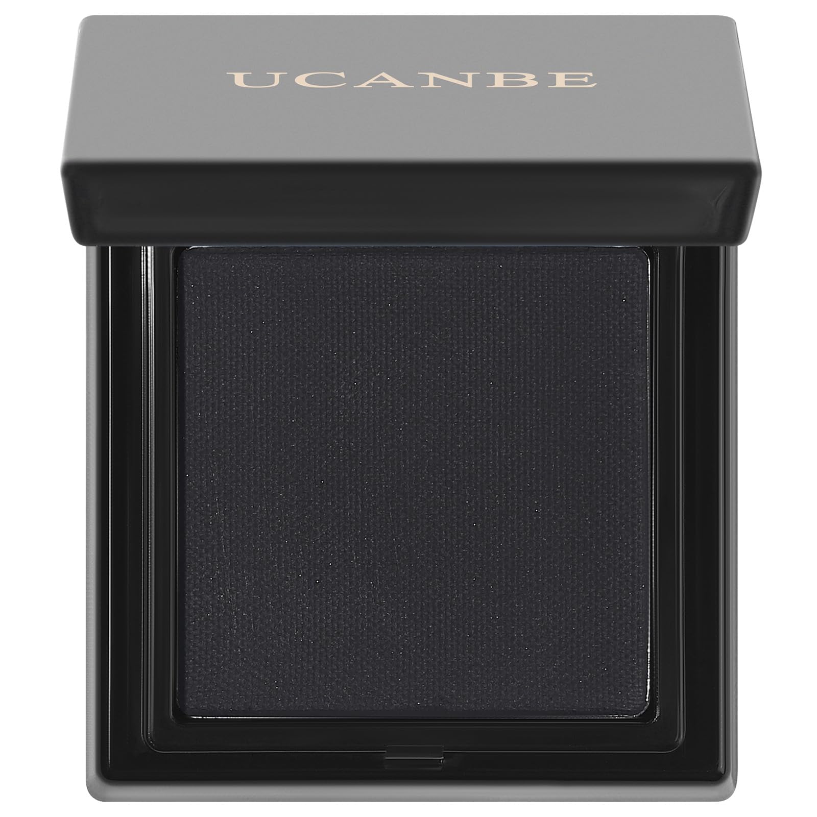 UCANBE Dark Black Single Eyeshadow Palette, Matte Eye Shadow for Smoky Emo Goth Makeup, Professional Highly Pigmented Long-Lasting Waterproof Make Up Pallet