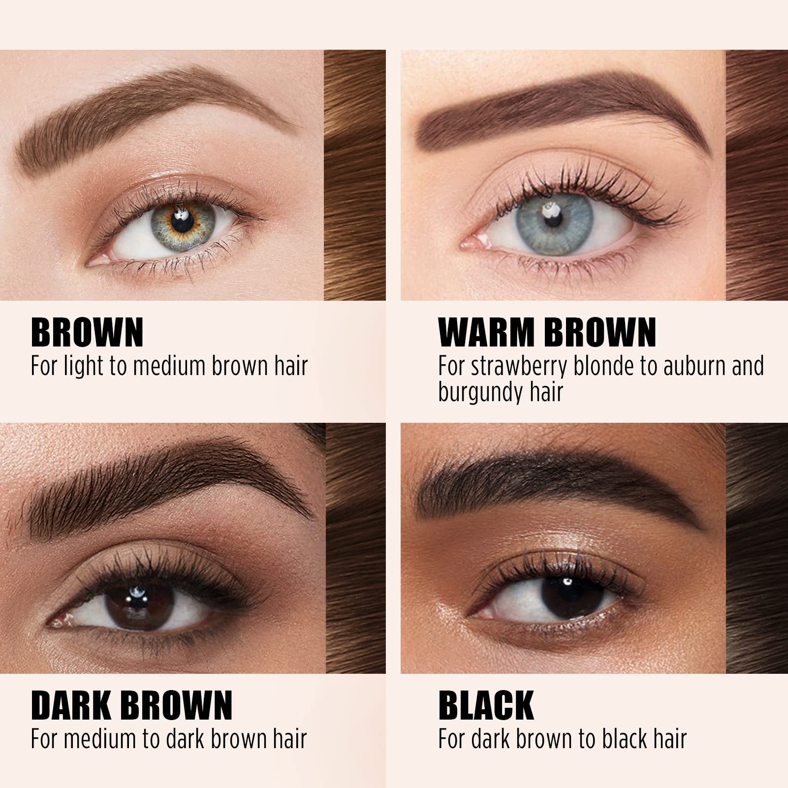 Cilrofelr Tattoo Peel Off Eyebrow Gel, Easy Tattoo Brow Peel Off Gel, Last Up to 3 Days, Waterproof, Transfer-proof, For Fuller & Defined Looking Brows, Warm Brown (2 Pack)