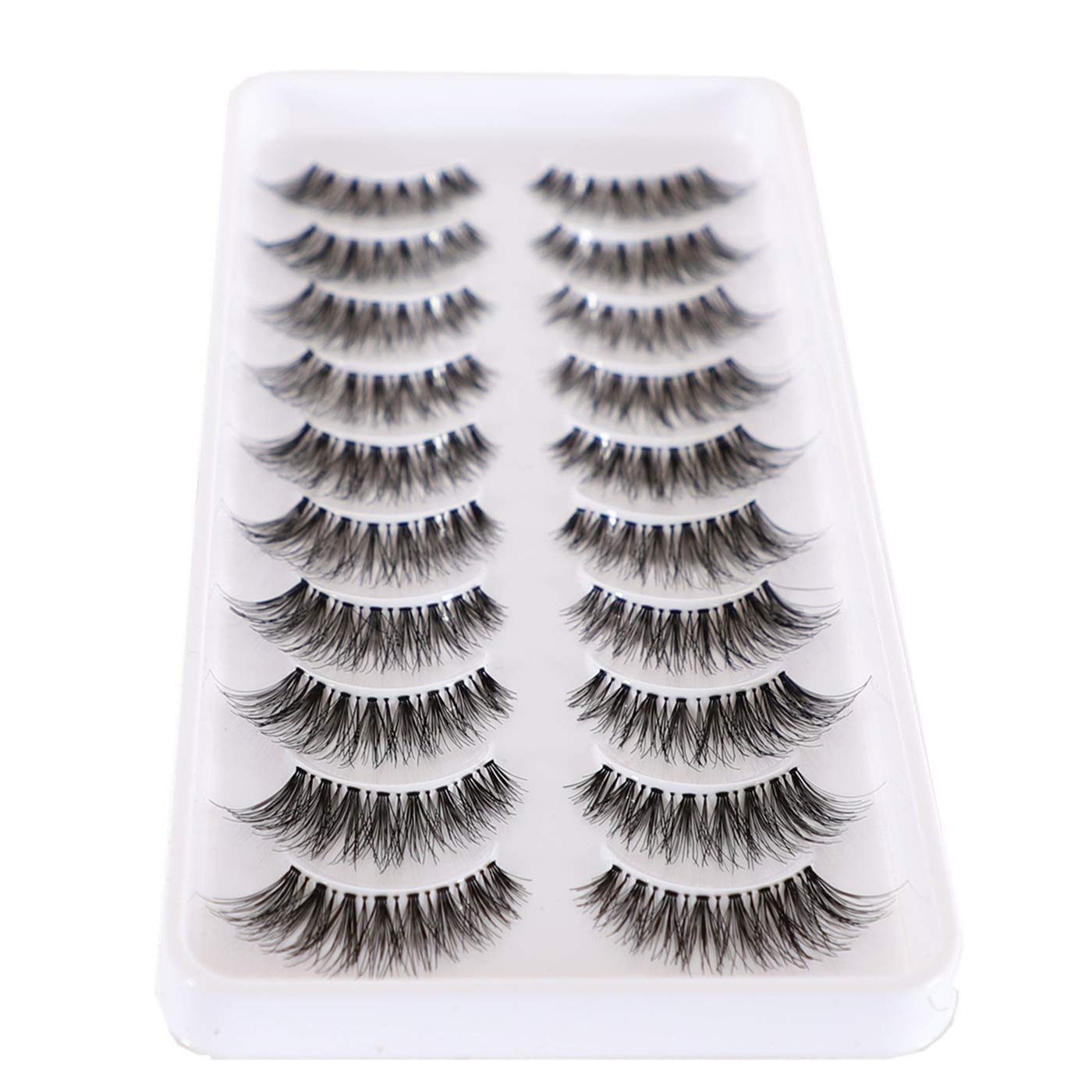 False Eyelashes | 120 Demi Wispy Lashes | The Most Natural | 10 Pairs Multipack by Newcally
