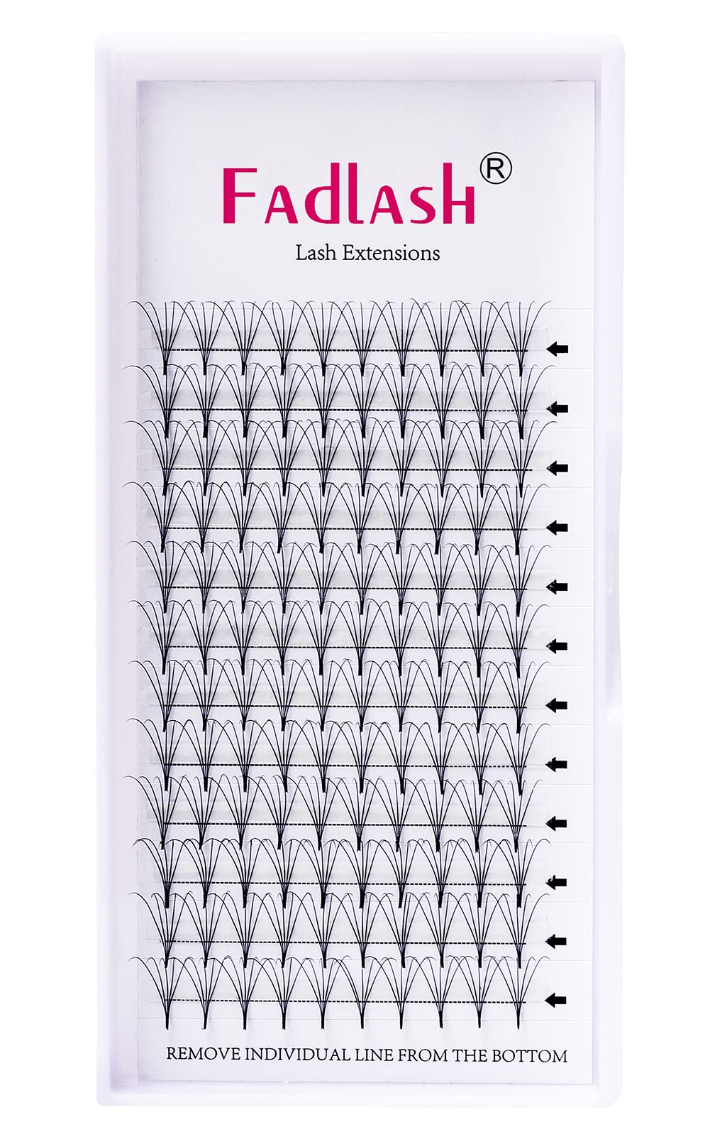 Volume Eyelash Extensions FADLASH Premade Fans Lash Extension Thickness 0.07/0.10 mm Voulme Fans C Curl Soft|Optinal 3D 5D Single Length 11mm ( 5D-0.07-C, 11mm)