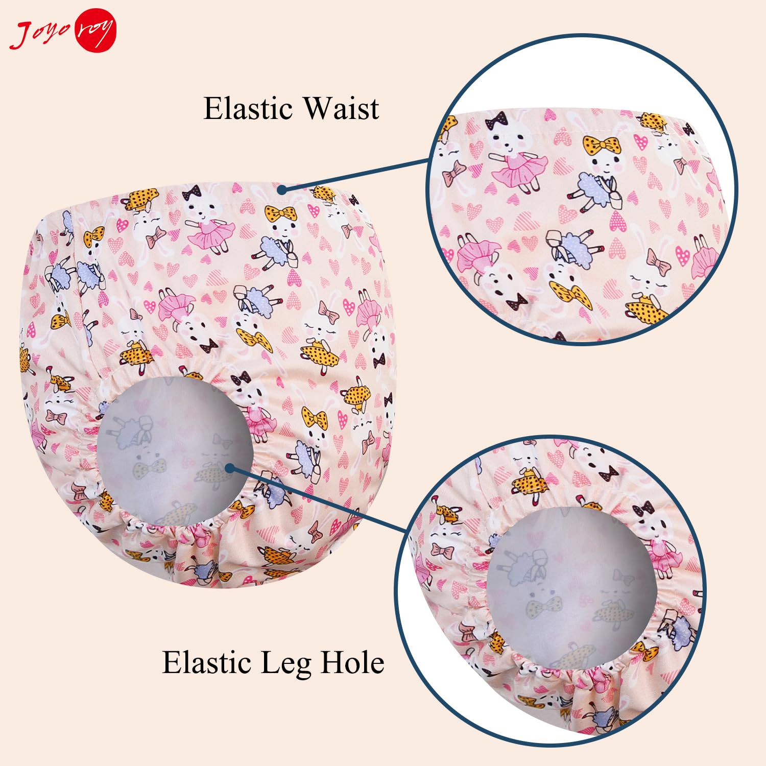 Joyo roy 4Pcs Diaper Covers for Girls Plastic Underwear for Potty Training Rubber Pants for Toddlers Reusable Swim Diaper Cover Waterproof Underwear Plastic Training Pants for Toddlers 2T