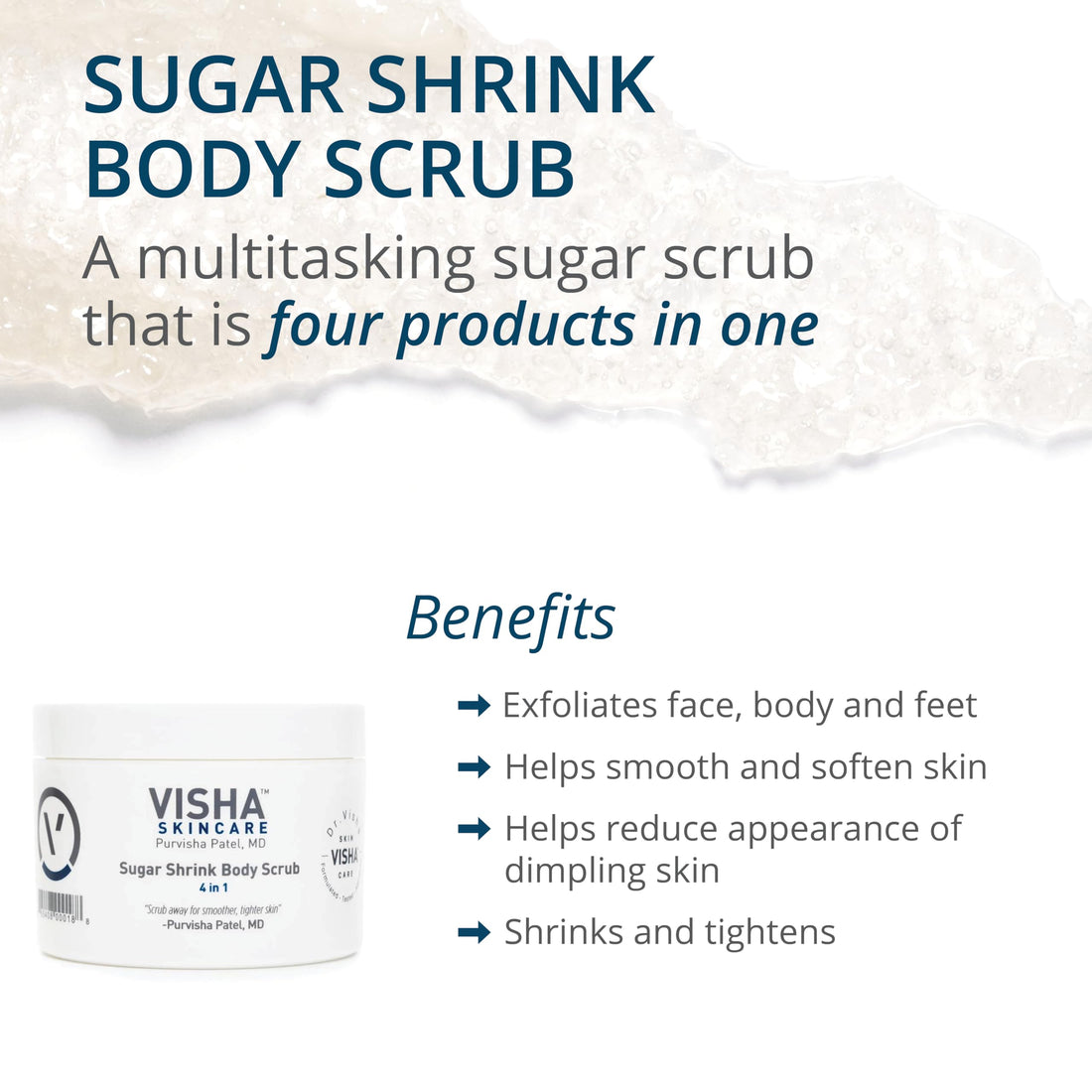 Visha Skin Care Sugar Shrink Body Scrub