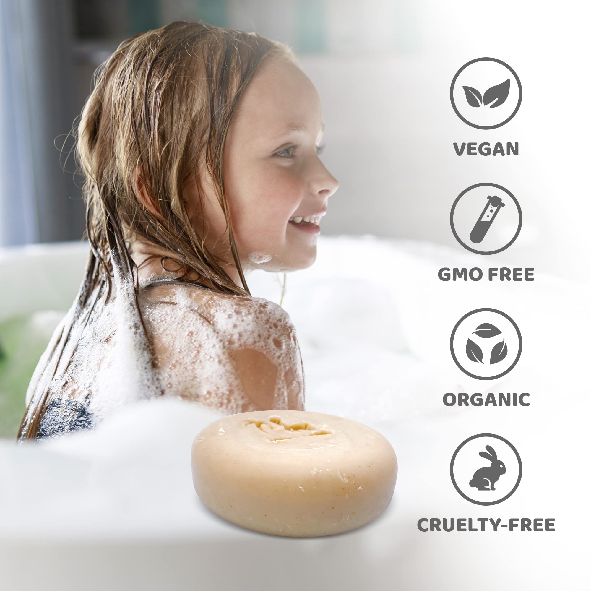 Baby Soap Bar with Greek Yogurt and Coconut Milk - Naturally Cold Processed from Organic Ingredients - Extra Moisturizing Baby's Delicate Skin - Handmade in USA