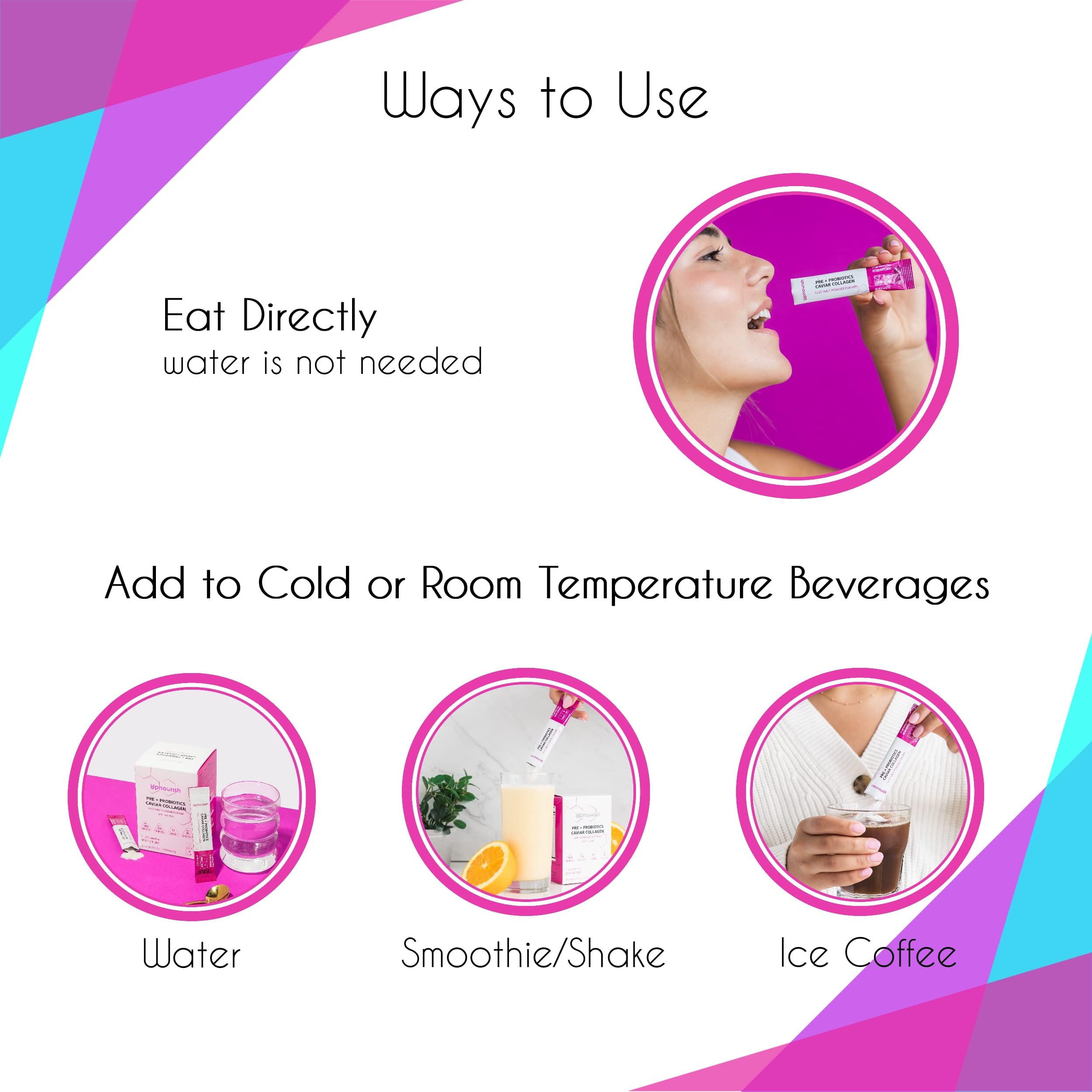 UpNourish Prebiotics, Probiotics and Caviar Colalgen for Women's Digestive & Weight Wellness, Skin Radiance, Joint Mobility, Feminine Health with Cranberry Extract & D-Mannose, 30 Fast-melt Packets