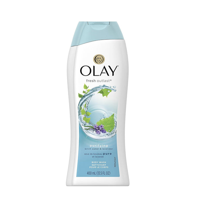 Olay Fresh Outlast Purifying Birch Water & Lavender Body Wash 13.5 Oz, 0.89 Pound
