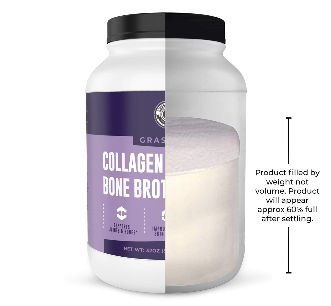 Left Coast Performance Collagen Bone Broth Powder 2lb, Bone Broth with Grass Fed Collagen Peptides. Unflavoured, Grass Fed, Hydrolyzed Beef, Zero Carb, Dairy Free Protein Powder. 64 Servings