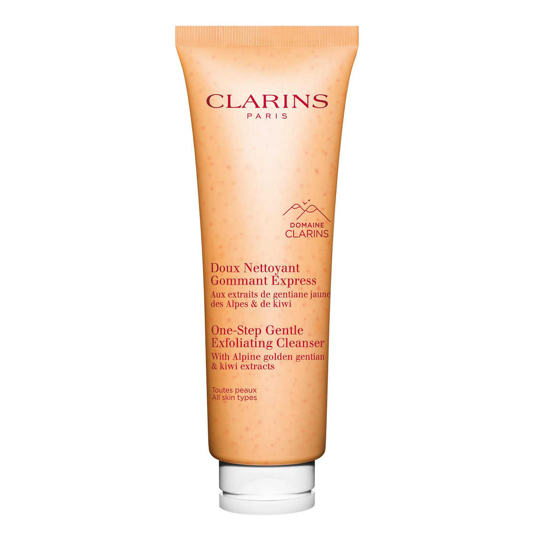 Clarins One-Step Gentle Exfoliating Cleanser | 3-In-1 Cleanser, Makeup Remover and Exfoliator | Boosts Radiance | Plant-Based Exfoliating Beads | All Skin Types | 4.3 Ounces