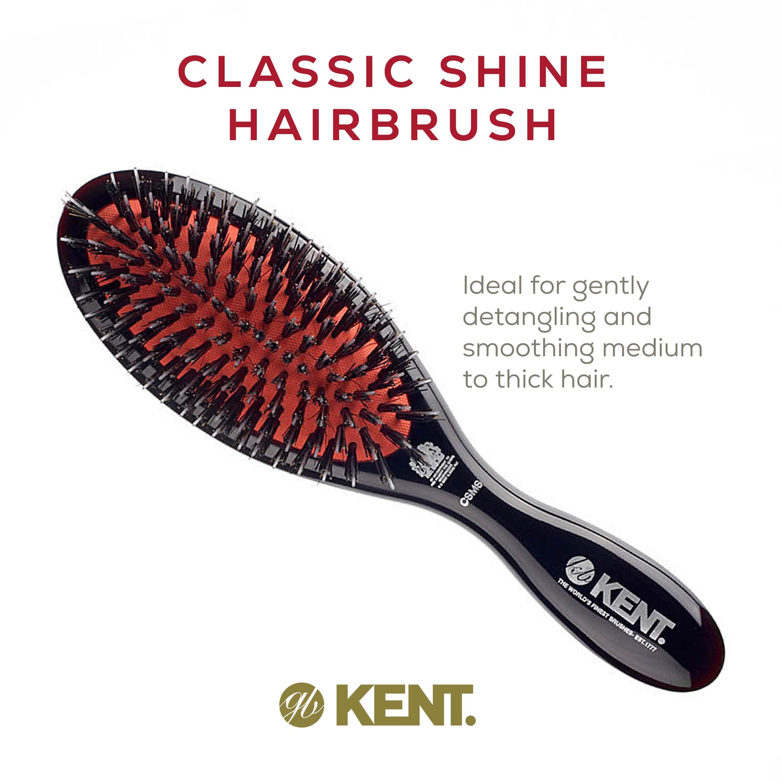 Kent Brushes Oval Porcupine Cushion Hairbrush, Ruby CSMS, Small, 6 Ounce
