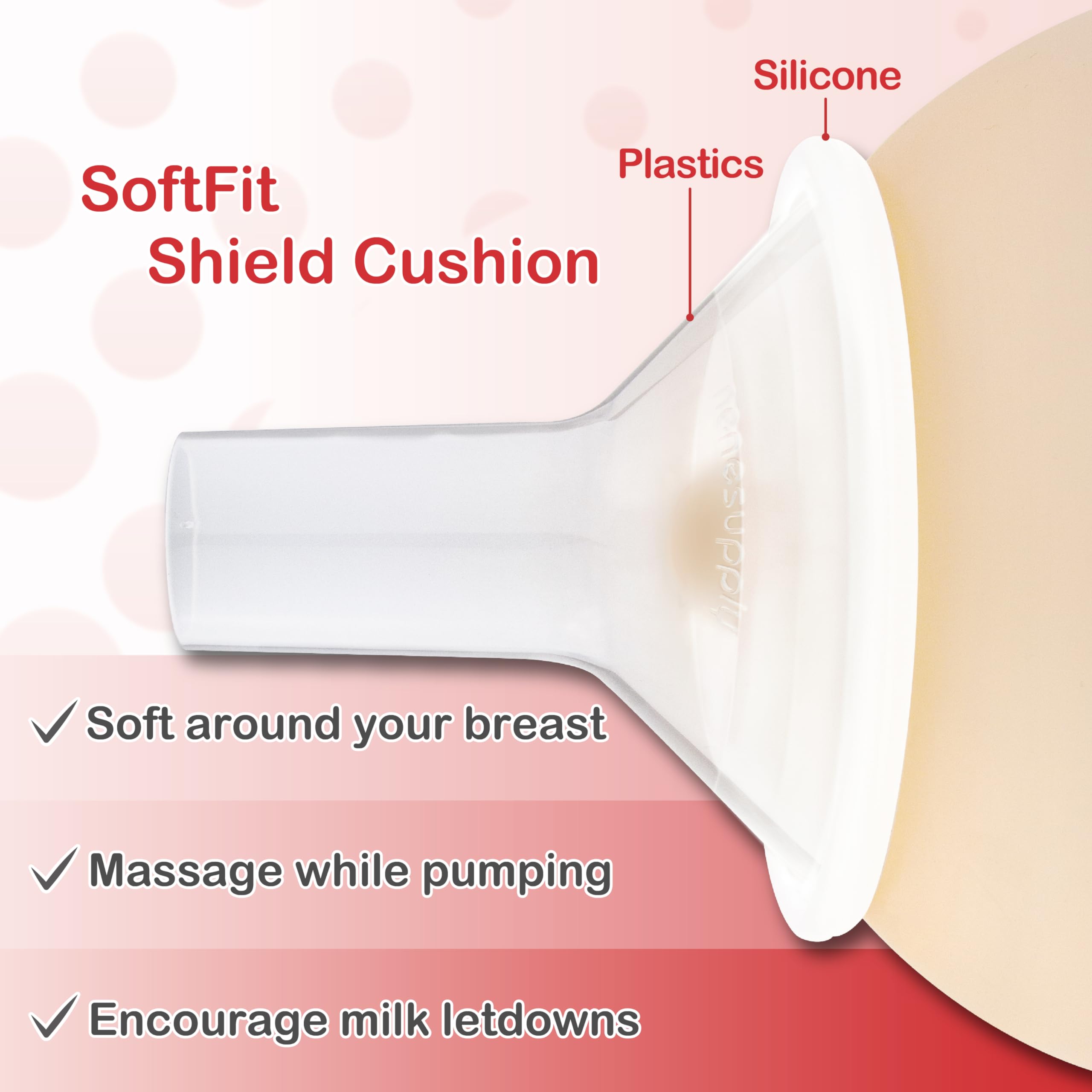 Nenesupply SoftFit 21mm Breastshields Compatible with Breastpump Not Original Pump Parts. Replace Personalfit Breastshield Work with Pump in Style Maxflow Symphony Harmony Pump Parts 21mm Soft Flange