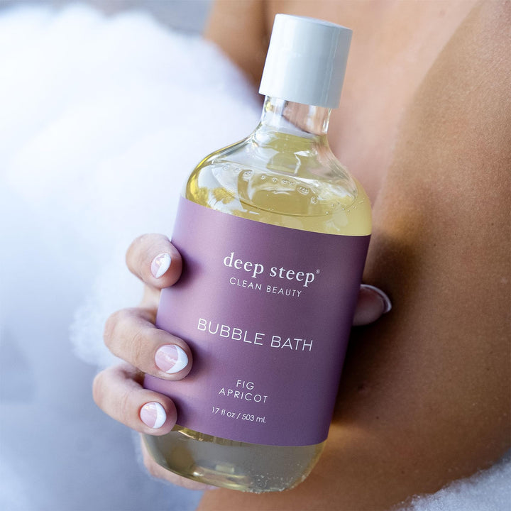 Deep Steep Bubble Bath, Fig Apricot, 17 Ounce