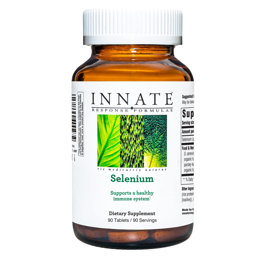 INNATE Response Formulas Selenium - Mineral Supplement For Immune System Support - Vegan, Gluten-Free, and Non-GMO - Made Without 9 Food Allergens - 90 tablets (90 Servings)