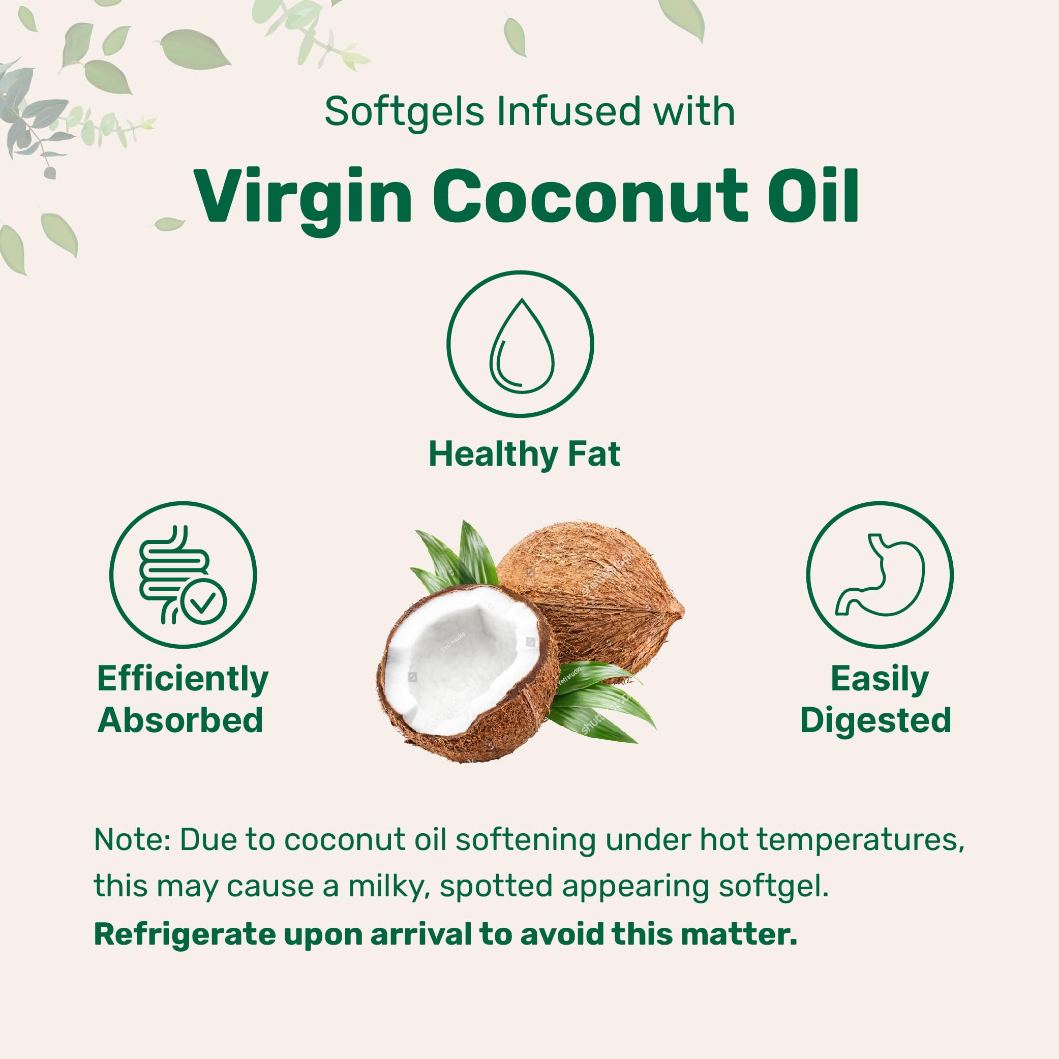 Micro Ingredients Biotin 10,000mcg w/Hyaluronic Acid 25mg | 365 Virgin Coconut Oil Softgels, Fast Release, One Year Supply, Supports Healthy Hair, Skin & Nails, Non-GMO & No Gluten