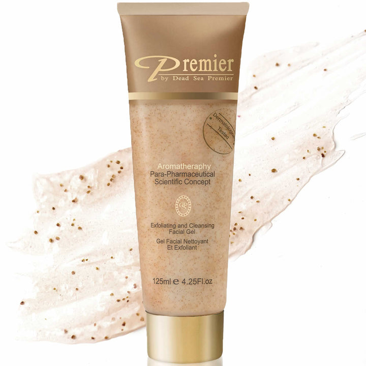 Premier Dead Sea Para-Pharmaceutical Facial Exfoliating Cleanser -Enriched with essential oils & Dead Sea minerals