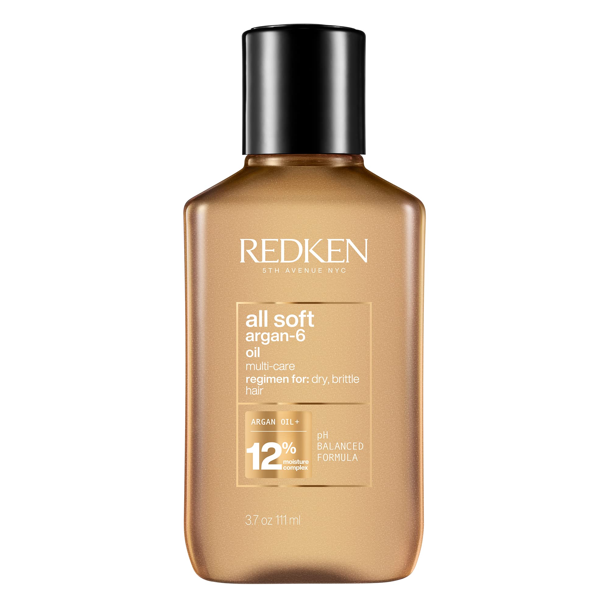 Redken All Soft Argan-6 Oil | For Dry Hair | Deeply Conditions Hair, Adds Softness & Shine | With Argan Oil | 3 Fl Oz, 3.8 fl. oz