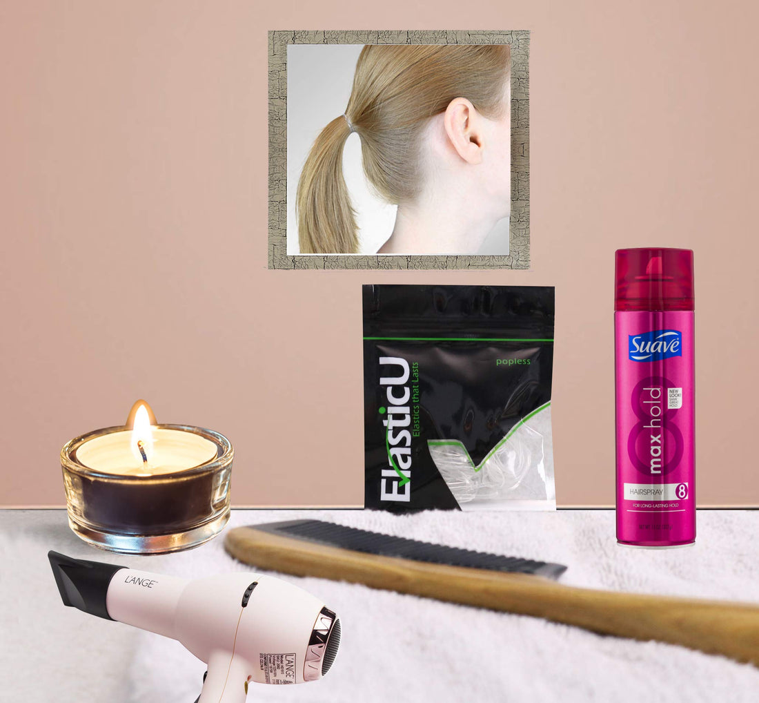 40mm Wide , Clear : Hair Elastics - STRONG - REUSEABLE Clear Premium- 40mm Wide, Pack of 16 by ElasticU