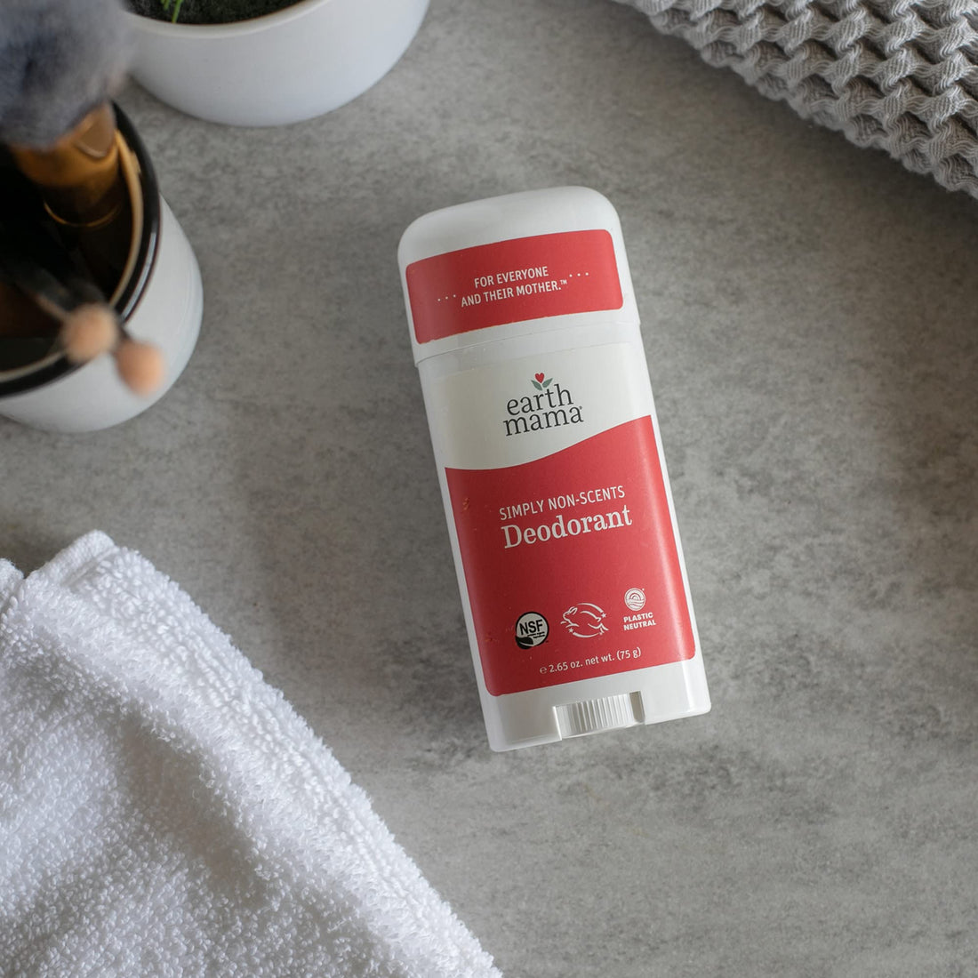 Earth Mama Simply Non-Scents Deodorant | Fragrance-free + Safe for Sensitive Skin, Pregnancy and Breastfeeding, Contains Organic Calendula and Coconut Oil, No Baking Soda or Aluminum, 2.65-Ounce