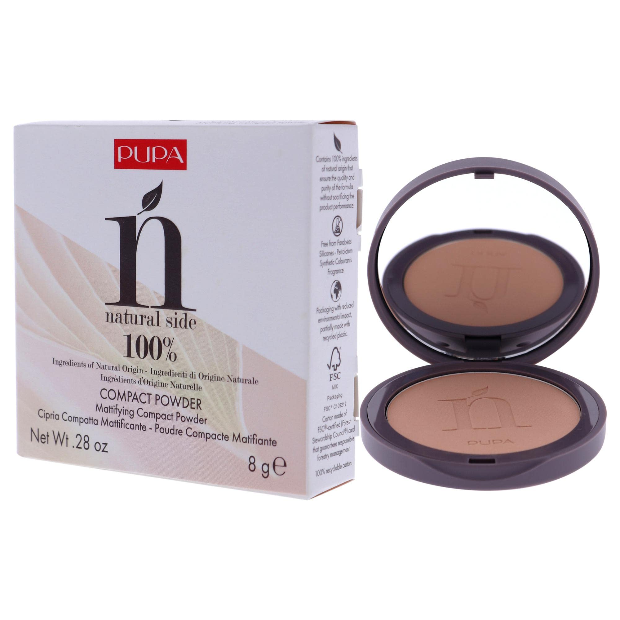 PUPA Milano Natural Side Compact Powder (003 Warm Beige), I0111839