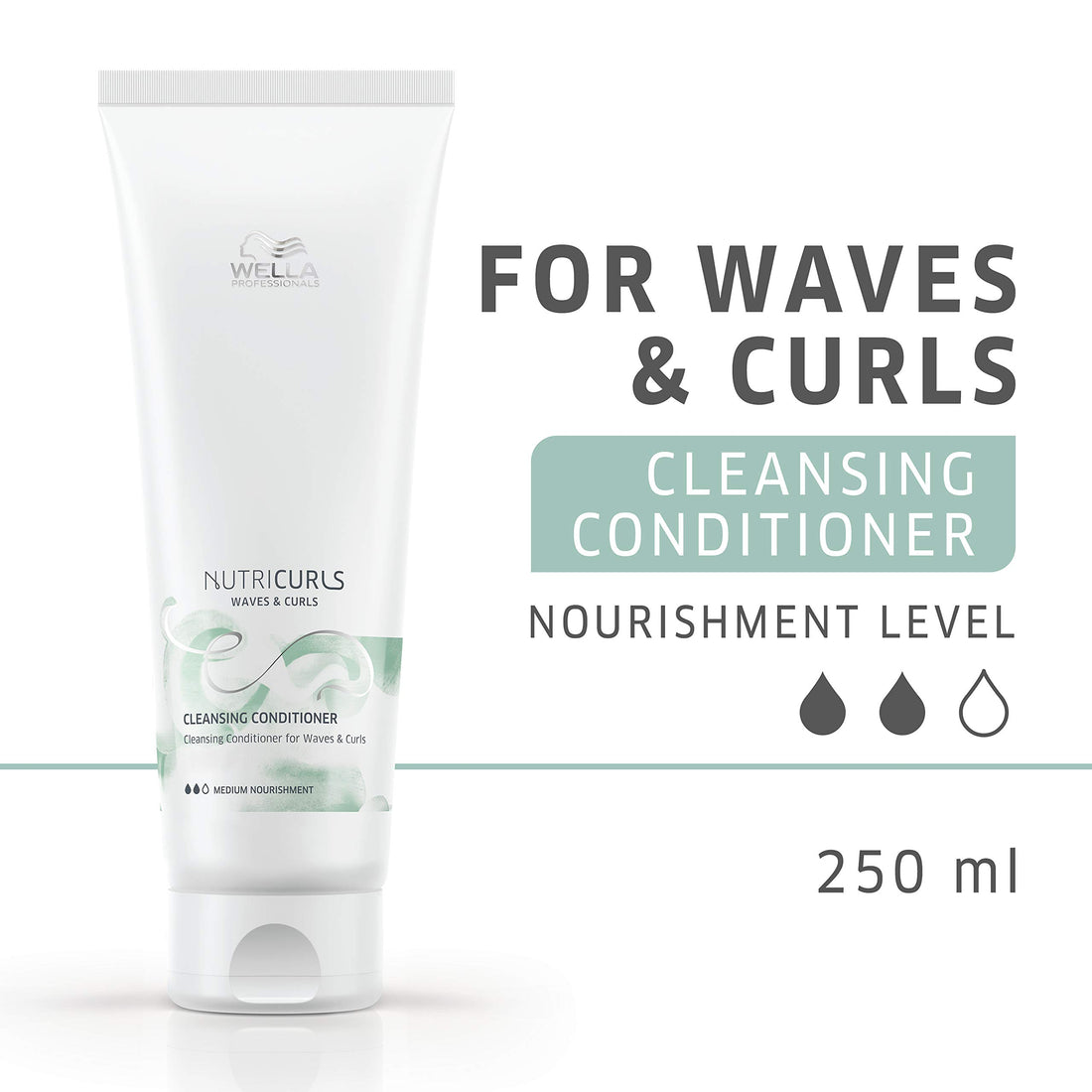 Wella Professionals Nutricurls Cleansing Conditioner | For Waves and Curls| Nourish and Define Wavy Hair| 8.4 Fl Oz