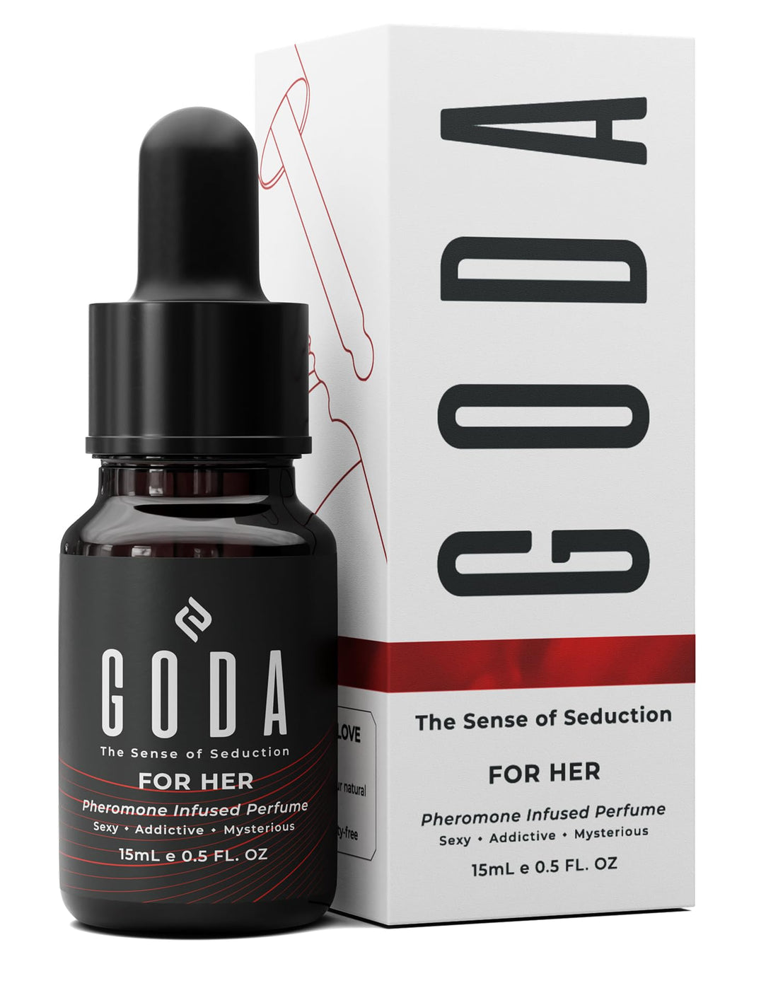 GODA Pheromones Perfume for Women – The Original – Long-Lasting Women's Fragrances with Jasmine and Rose, Vegan & Cruelty-Free – 15ml/0.50 fl. oz