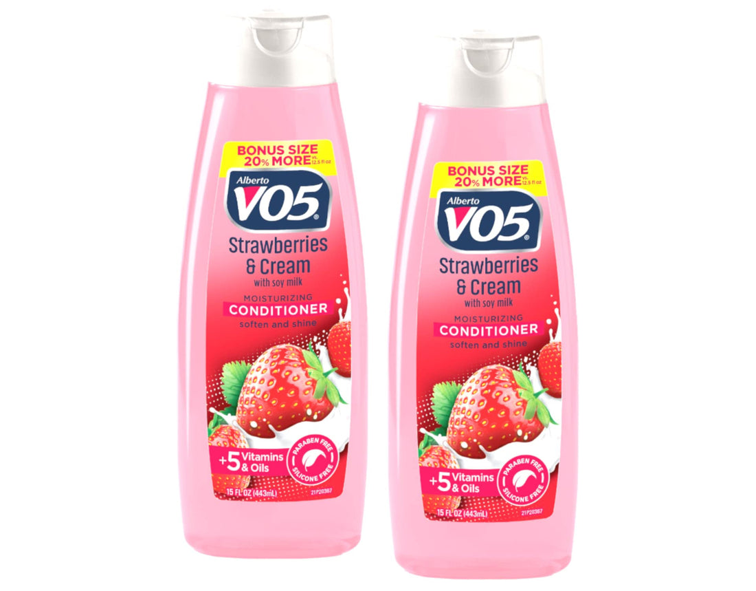 Moisture Milks Conditioner Cream, 12.5 oz, Strawberries by Vo5 (Pack of 2)