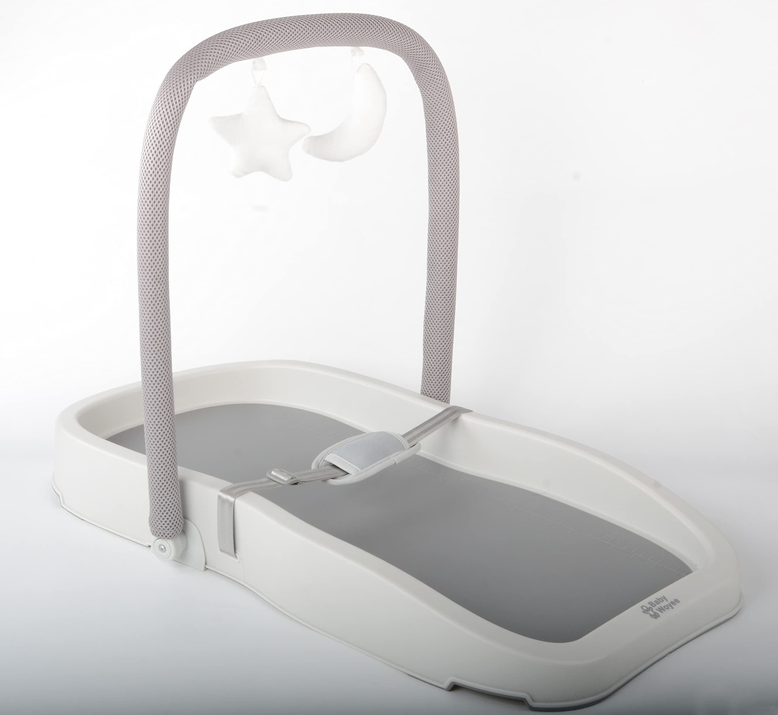 Baby Woyee Duraking Pro 4 in 1 Baby Changing pad Washable Portable Diaper Toy bar Changing Tray Non-Slip no Stain Waterproof Changing Table (Gray)