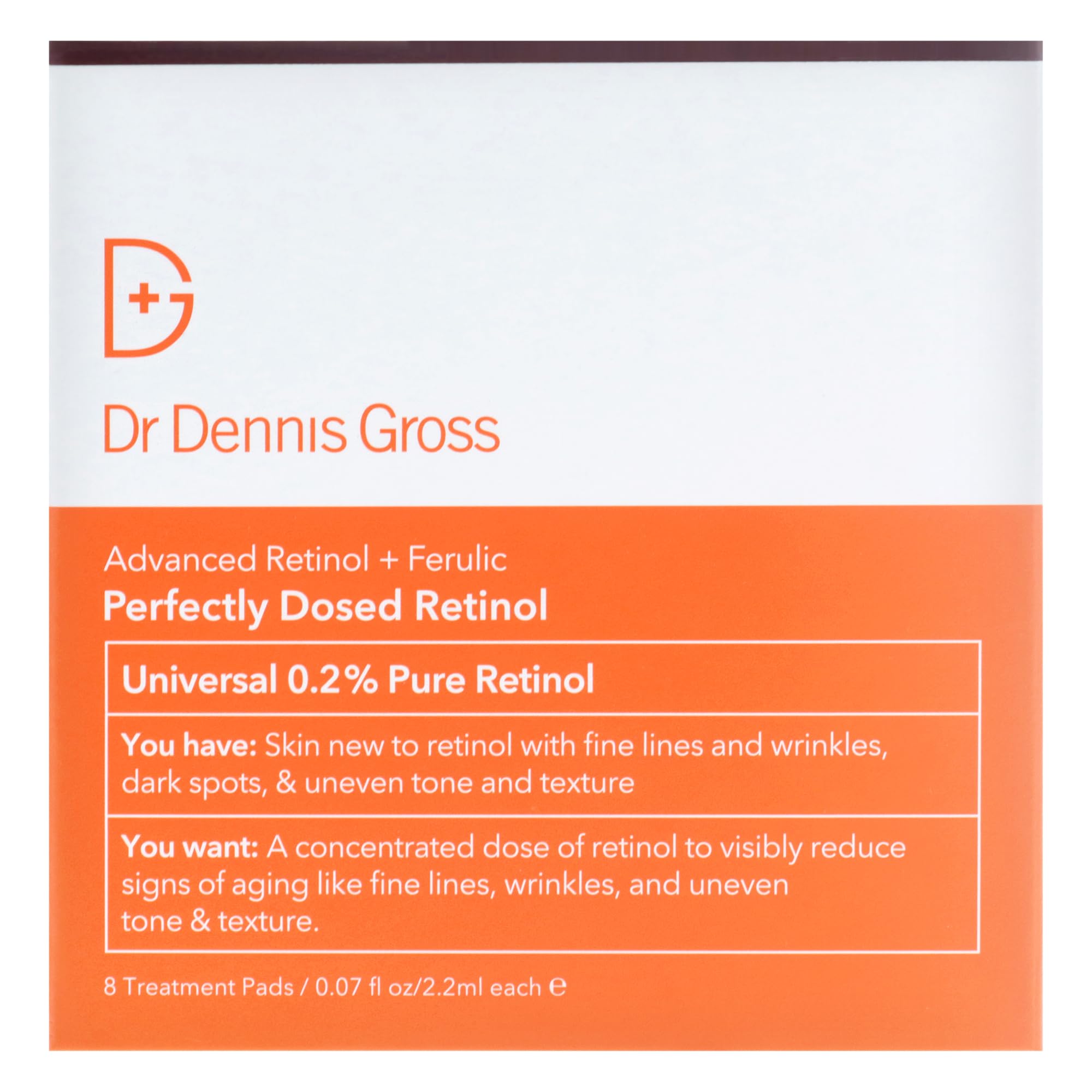 Dr Dennis Gross Advanced Retinol Plus Ferulic Perfectly Dosed Retinol for Women - 8 x 0.07 oz Treatment