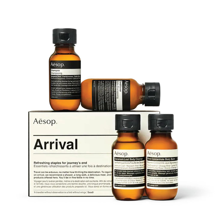 Aesop Travel Set | Travel Body Wash and Body Balm & Travel Size Shampoo and Conditioner | 1.7 oz, Pack of 4