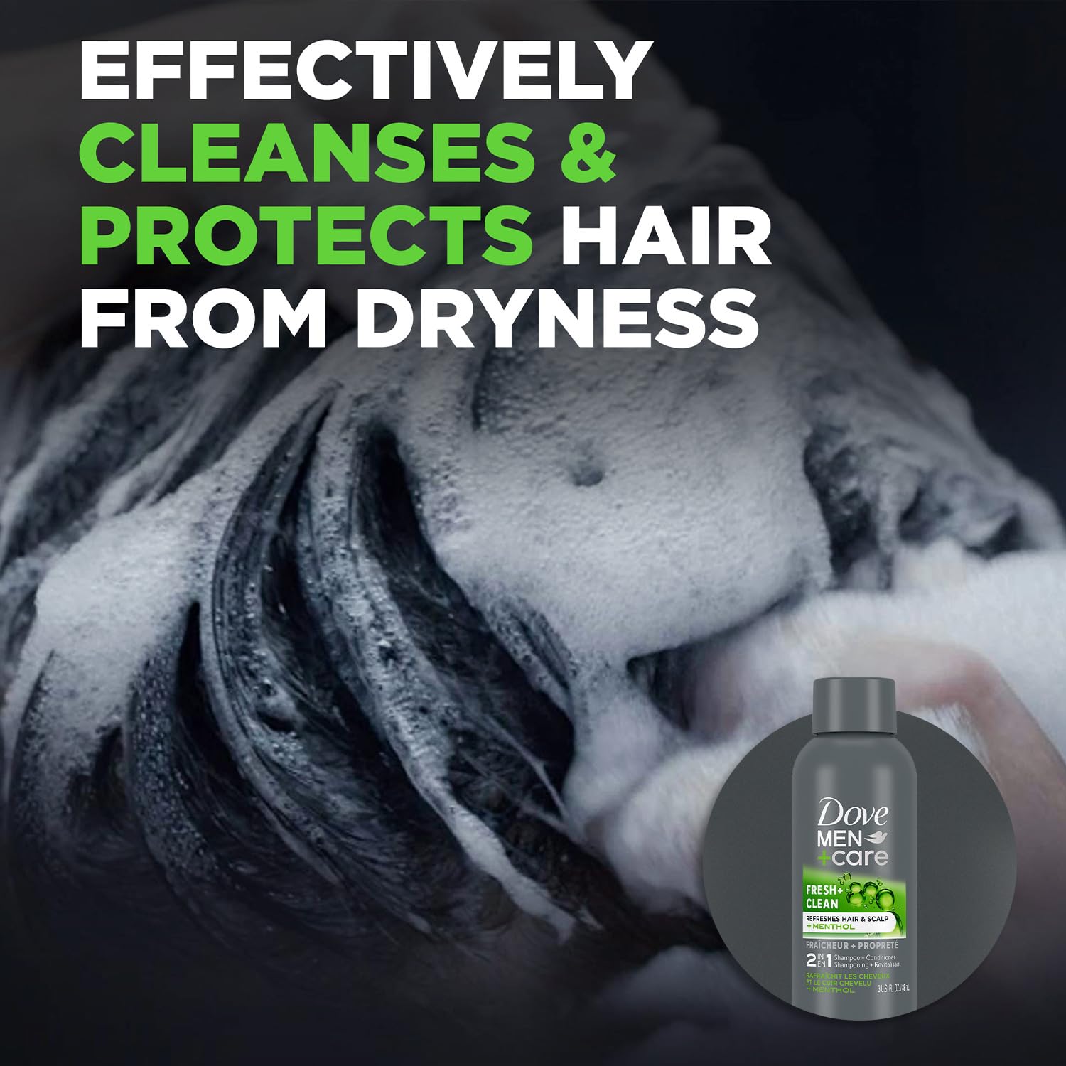 Dove Men+Care Bar Soap and Travel Shampoo Set –Extra Fresh 3-in-1 Cleansing Bar & Fresh + Clean 2-in-1 Shampoo and Conditioner (2 Piece Set)